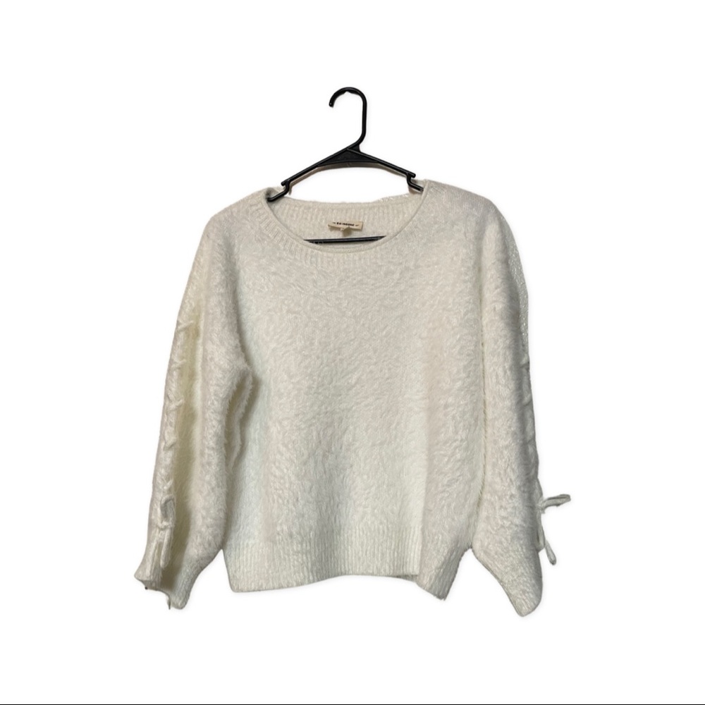 e.e:some White Cropped Sweater Size S/M
